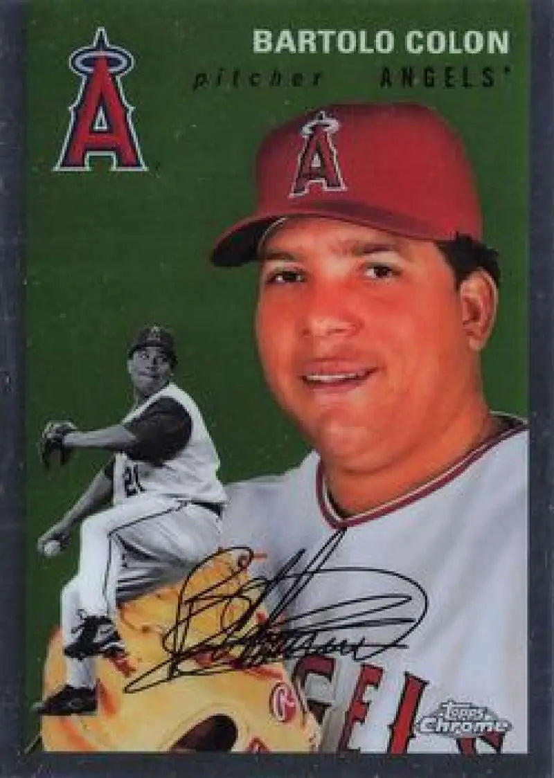 2023 Topps Chrome Platinum Anniversary #124 Bartolo Colon EX Excellent Los Angeles Angels Baseball Card - Baseball Card
