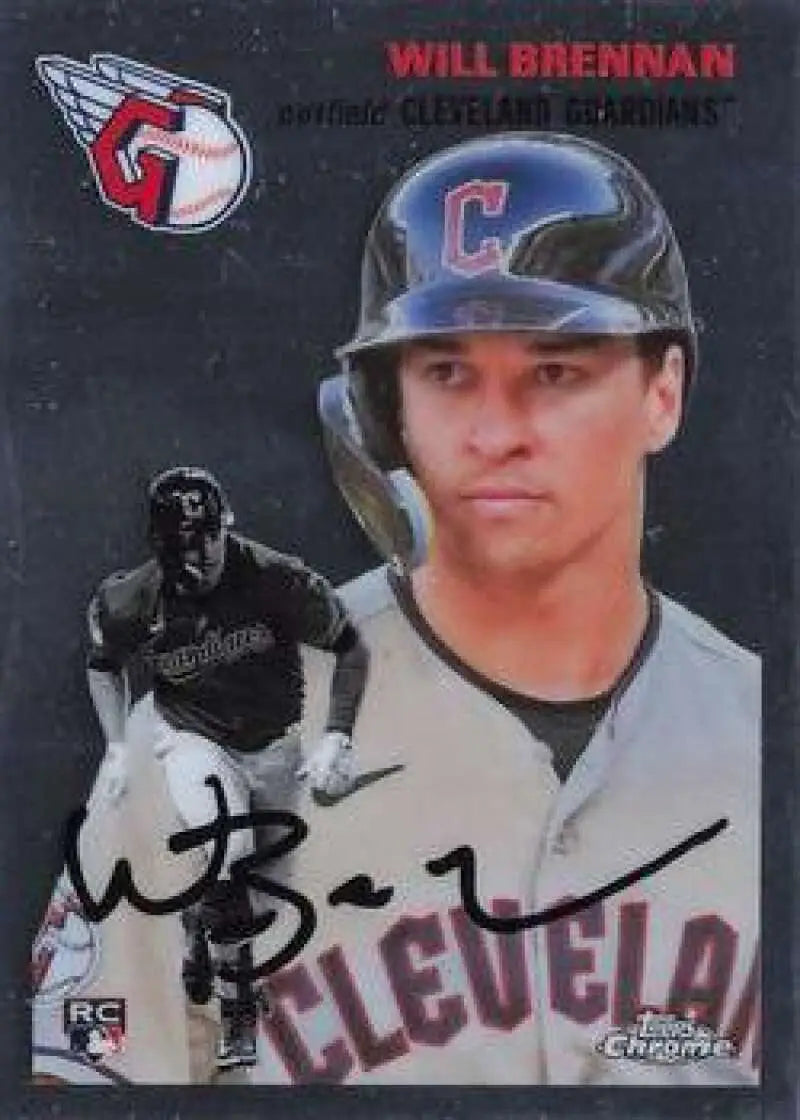 2023 Topps Chrome Platinum Anniversary #125 Will Brennan EX Excellent RC Rookie Cleveland Guardians Baseball Card