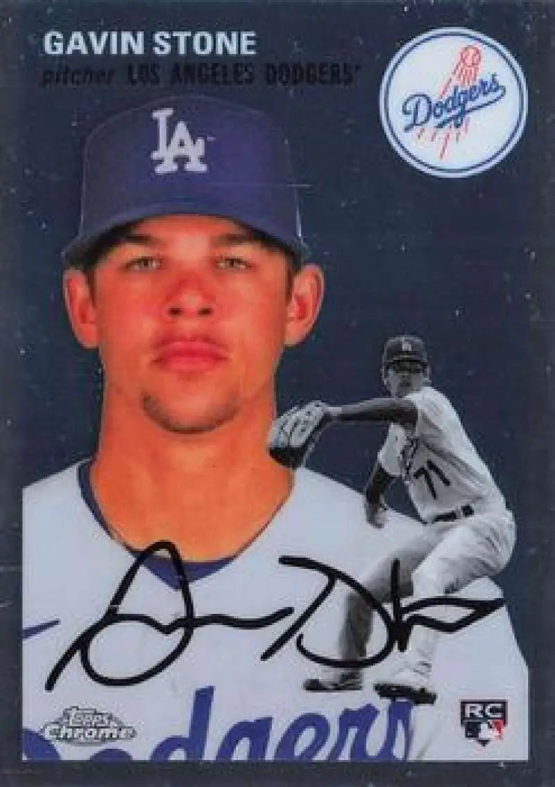 2023 Topps Chrome Platinum Anniversary #131 Gavin Stone EX Excellent RC Rookie Los Angeles Dodgers Baseball Card