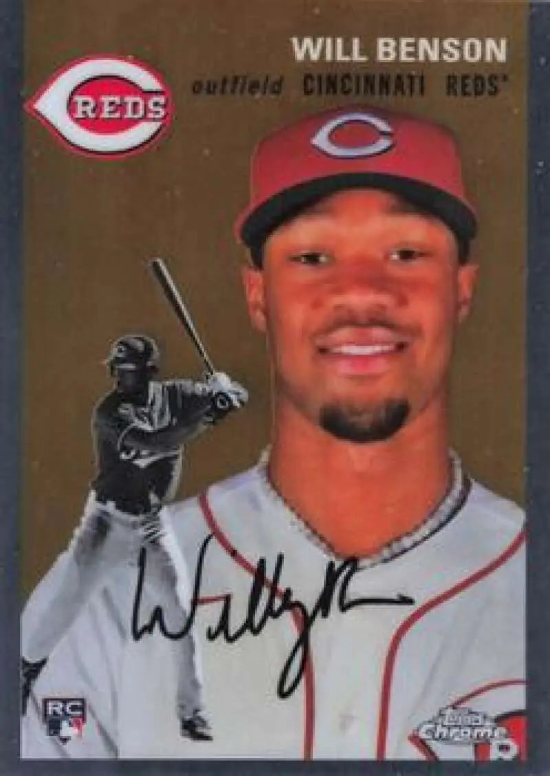 2023 Topps Chrome Platinum Anniversary #143 Will Benson EX Excellent RC Rookie Cincinnati Reds Baseball Card - Baseball