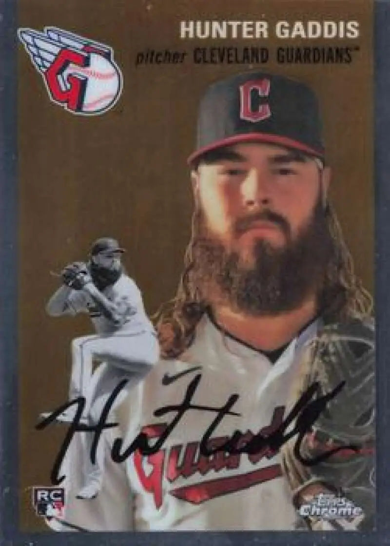 2023 Topps Chrome Platinum Anniversary #146 Hunter Gaddis EX Excellent RC Rookie Cleveland Guardians Baseball Card