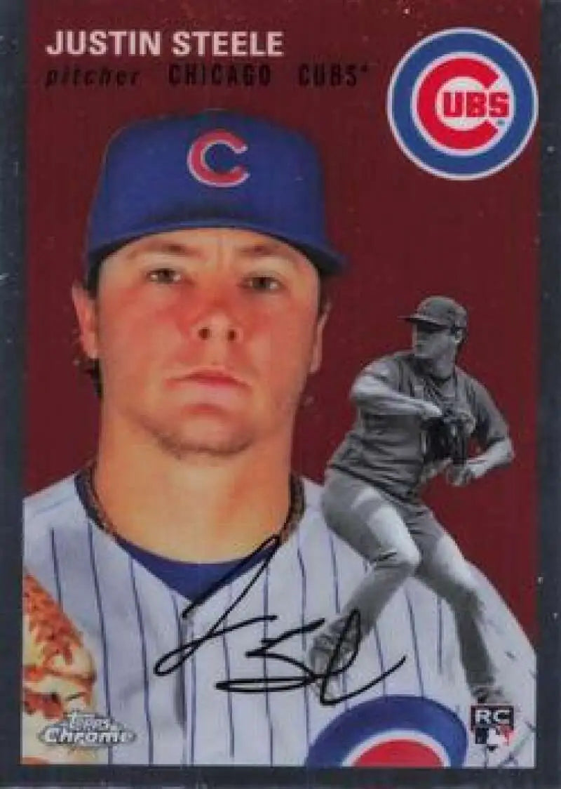 2023 Topps Chrome Platinum Anniversary #148 Justin Steele EX Excellent RC Rookie Chicago Cubs Baseball Card - Baseball