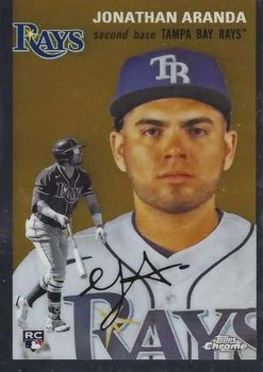2023 Topps Chrome Platinum Anniversary #15 Jonathan Aranda EX Excellent RC Rookie Tampa Bay Rays Baseball Card