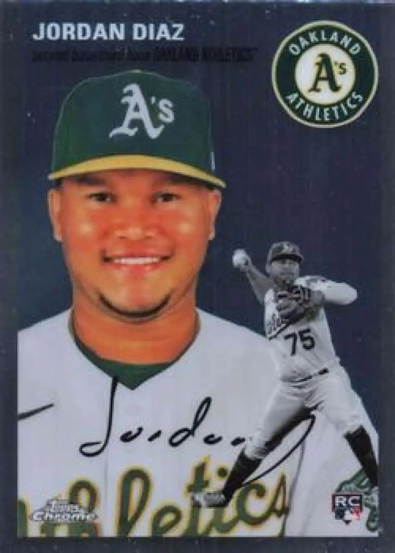 2023 Topps Chrome Platinum Anniversary #155 Jordan Diaz EX Excellent RC Rookie Oakland Athletics Baseball Card