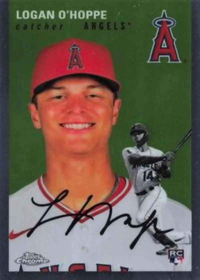 2023 Topps Chrome Platinum Anniversary #158 Logan O’Hoppe EX Excellent RC Rookie Los Angeles Angels Baseball Card