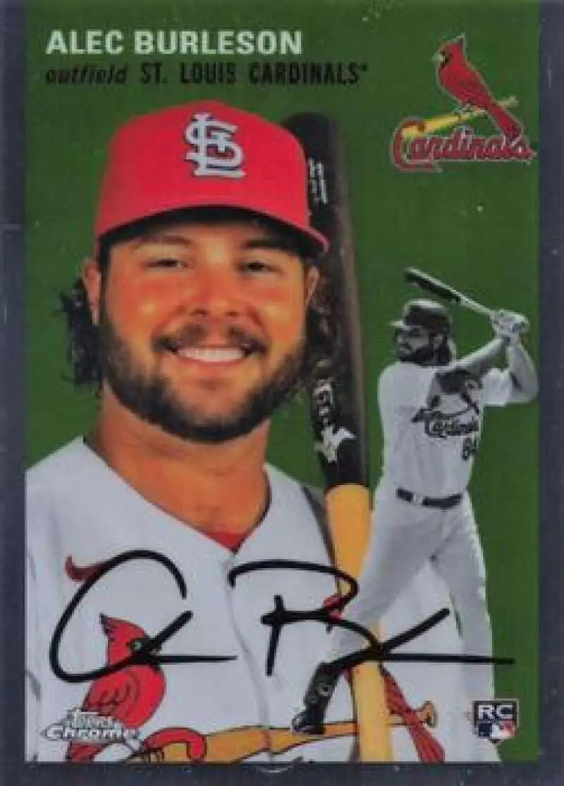 2023 Topps Chrome Platinum Anniversary #159 Alec Burleson EX Excellent RC Rookie St. Louis Cardinals Baseball Card