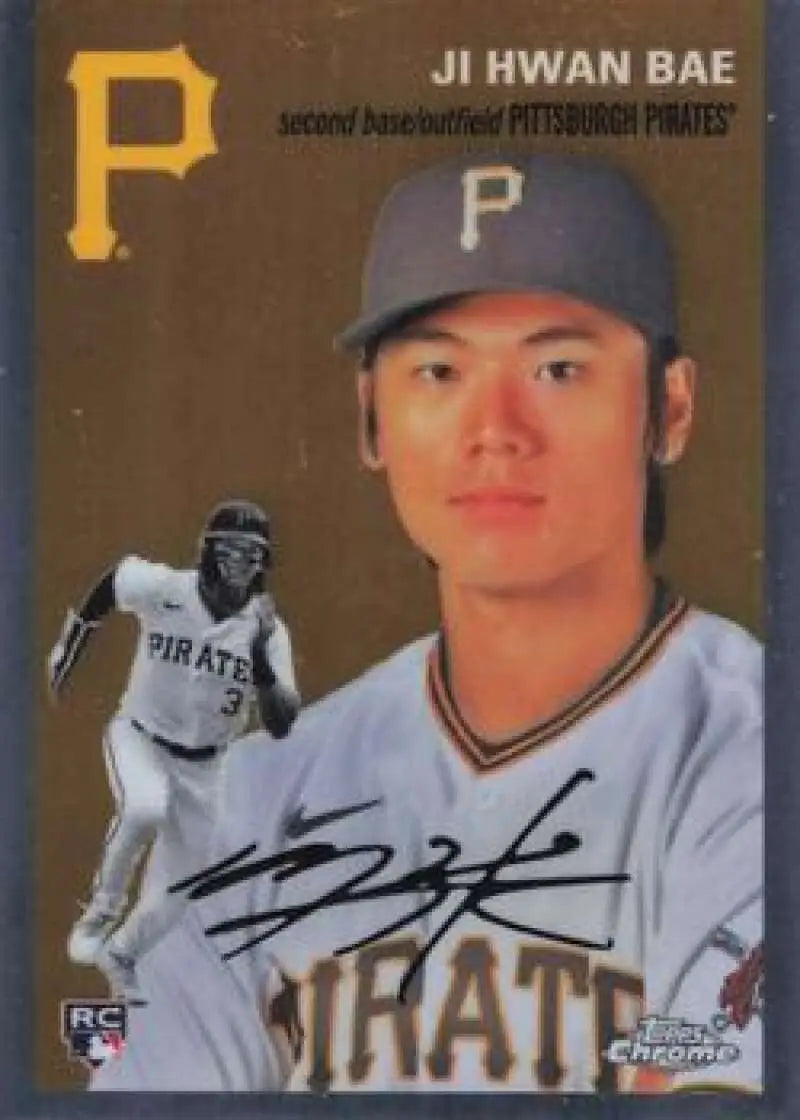 2023 Topps Chrome Platinum Anniversary #166 Ji Hwan Bae EX Excellent RC Rookie Pittsburgh Pirates Baseball Card