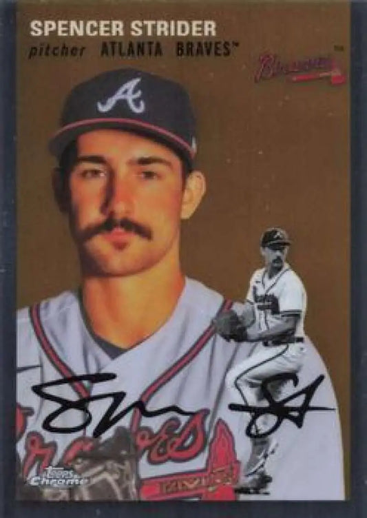 2023 Topps Chrome Platinum Anniversary #189 Spencer Strider EX Excellent Atlanta Braves Baseball Card - Baseball Card