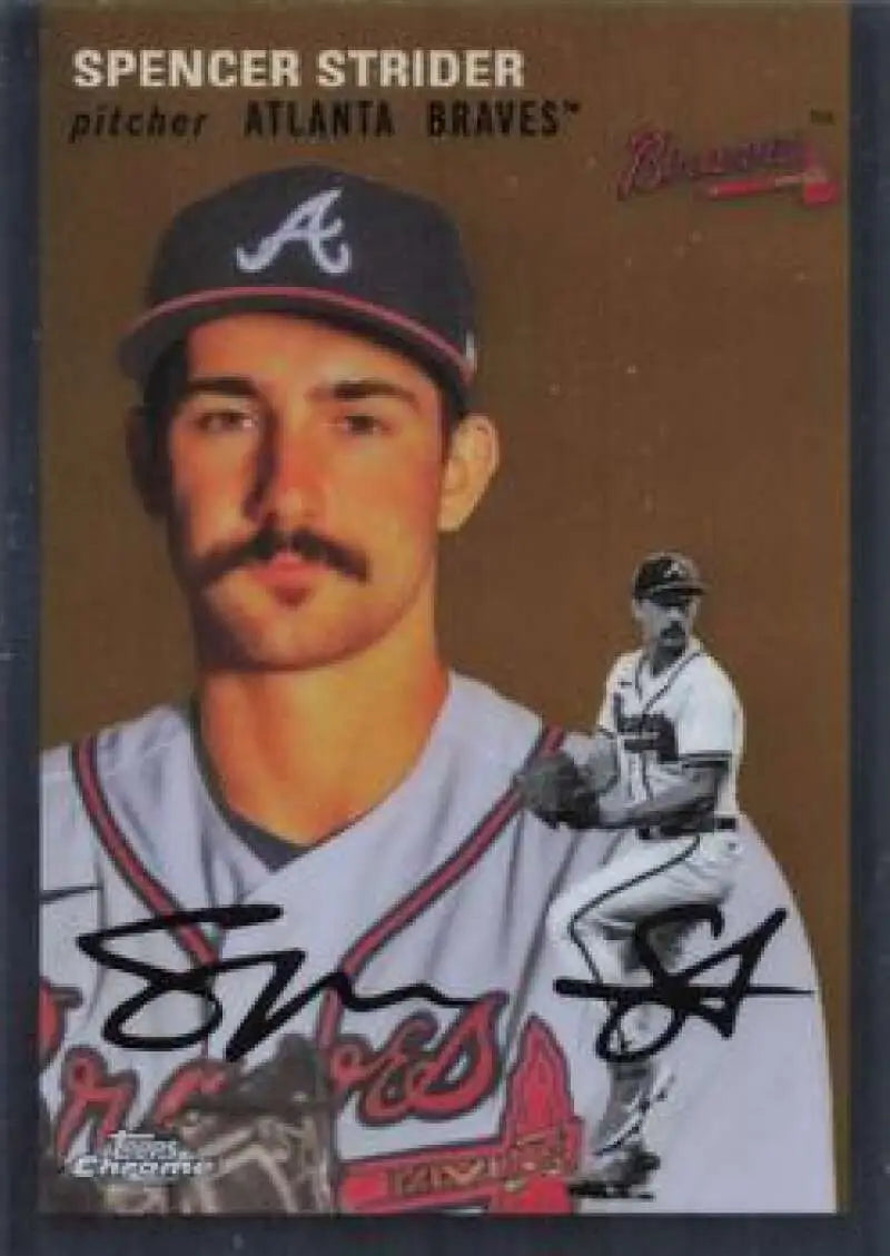 2023 Topps Chrome Platinum Anniversary #189 Spencer Strider EX Excellent Atlanta Braves Baseball Card - Baseball Card
