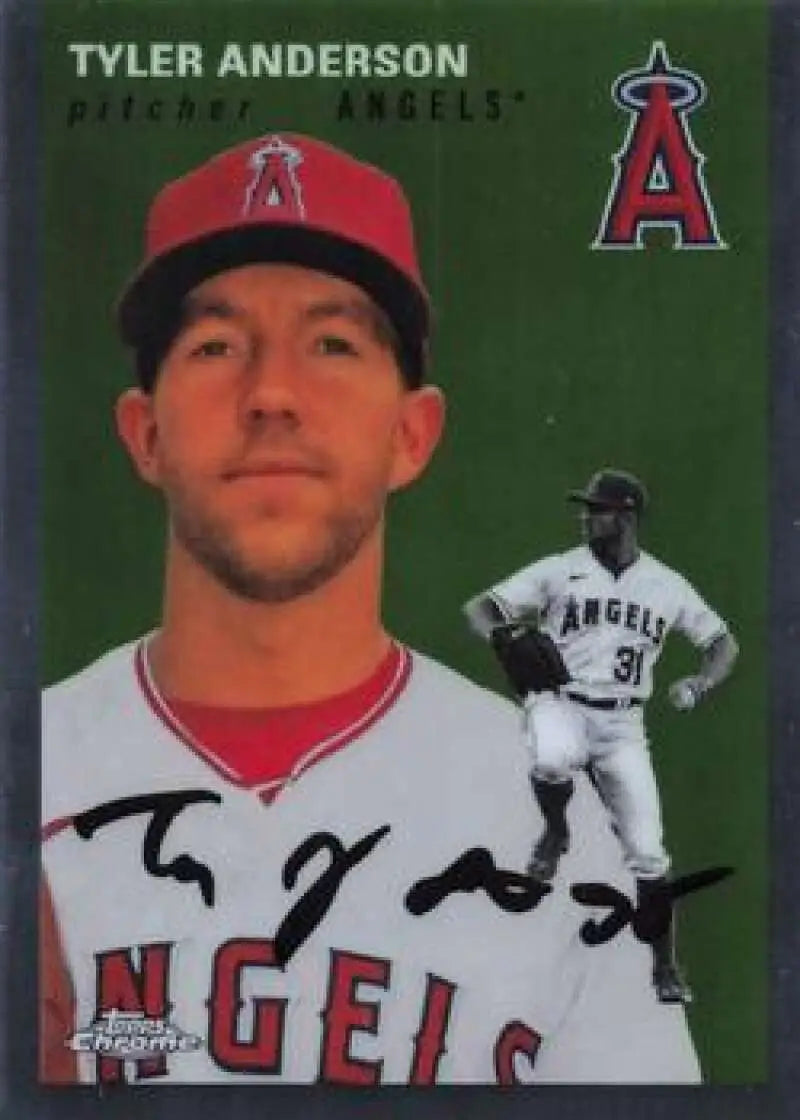 2023 Topps Chrome Platinum Anniversary #191 Tyler Anderson EX Excellent Los Angeles Angels Baseball Card - Baseball