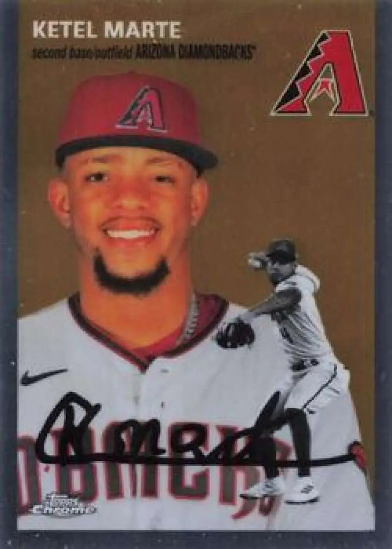 2023 Topps Chrome Platinum Anniversary #195 Ketel Marte EX Excellent Arizona Diamondbacks Baseball Card - Baseball Card