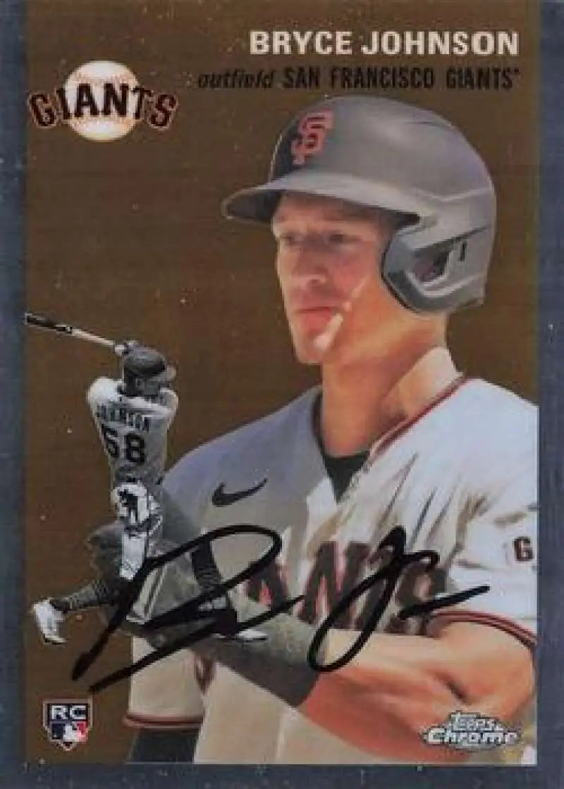 2023 Topps Chrome Platinum Anniversary #20 Bryce Johnson EX Excellent RC Rookie San Francisco Giants Baseball Card