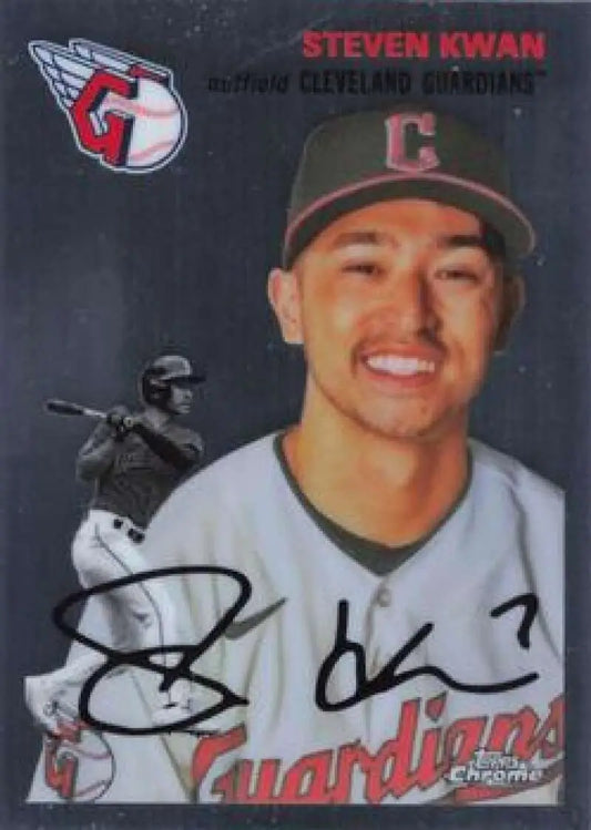 2023 Topps Chrome Platinum Anniversary #216 Steven Kwan EX Excellent Cleveland Guardians Baseball Card - Baseball Card