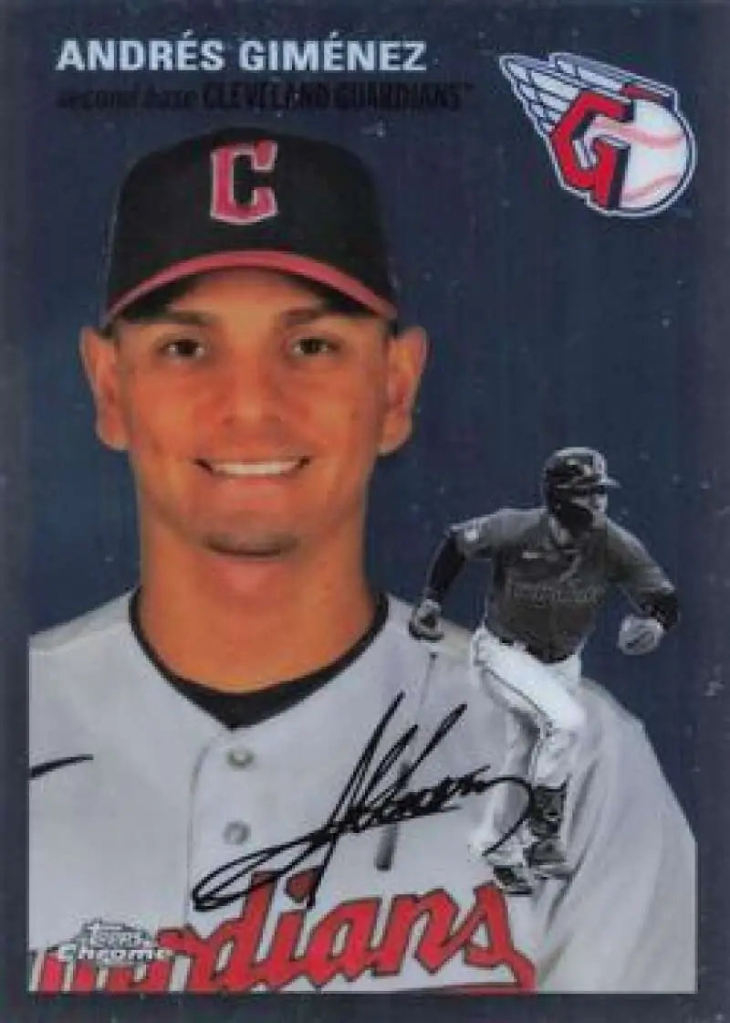 2023 Topps Chrome Platinum Anniversary #220 Andres Gimenez EX Excellent Cleveland Guardians Baseball Card - Baseball