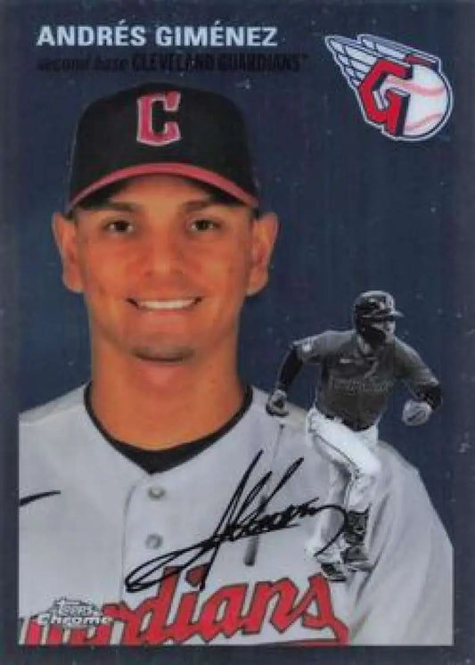 2023 Topps Chrome Platinum Anniversary #220 Andres Gimenez EX Excellent Cleveland Guardians Baseball Card