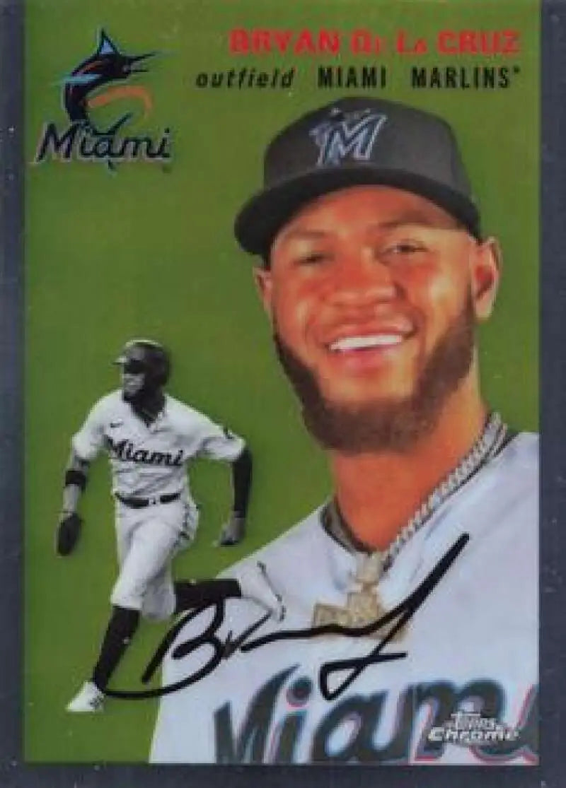 2023 Topps Chrome Platinum Anniversary #223 Bryan De La Cruz EX Excellent Miami Marlins Baseball Card - Baseball Card