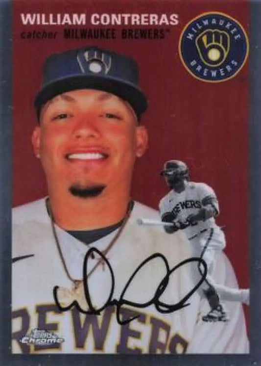 2023 Topps Chrome Platinum Anniversary #225 William Contreras EX Excellent Milwaukee Brewers Baseball Card - Baseball