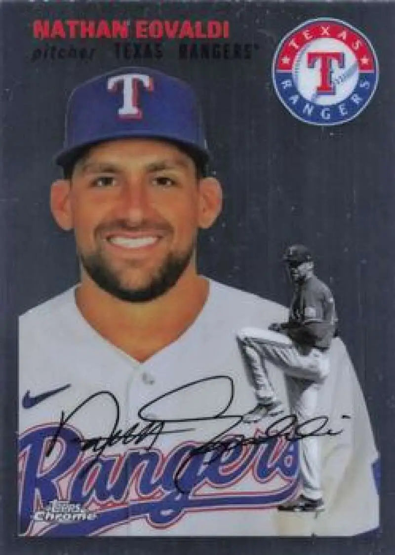 2023 Topps Chrome Platinum Anniversary #228 Nathan Eovaldi EX Excellent Texas Rangers Baseball Card - Baseball Card
