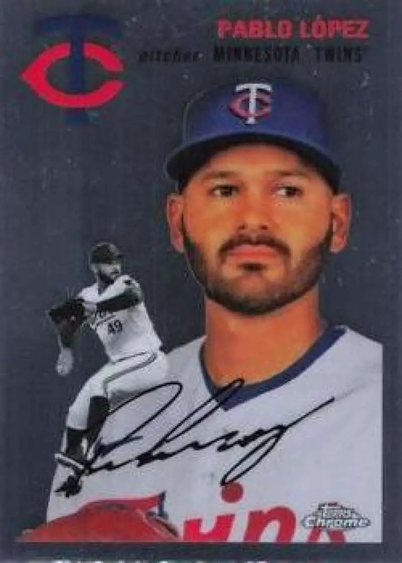 2023 Topps Chrome Platinum Anniversary #229 Pablo Lopez EX Excellent Minnesota Twins Baseball Card - Baseball Card