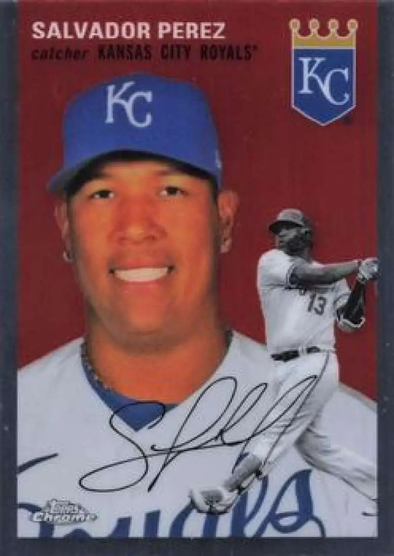 2023 Topps Chrome Platinum Anniversary #233 Salvador Perez EX Excellent Kansas City Royals Baseball Card - Baseball