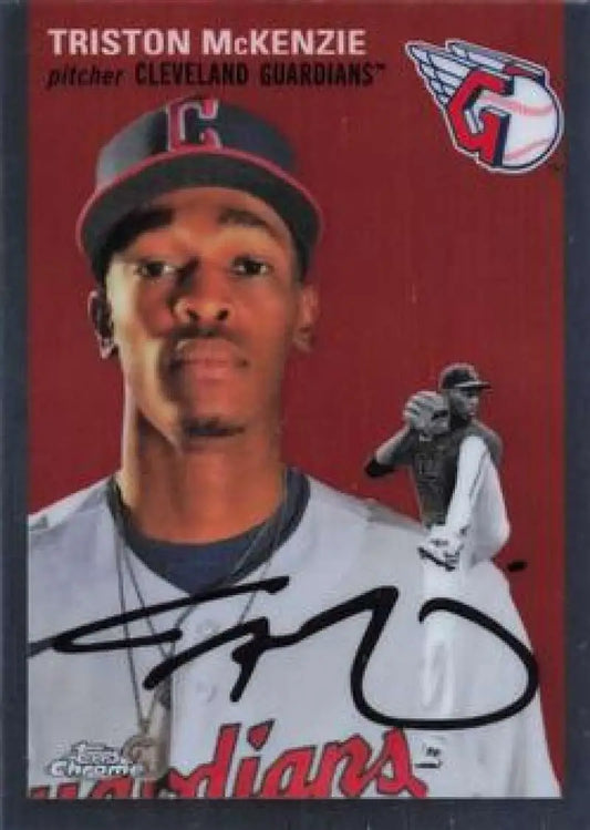2023 Topps Chrome Platinum Anniversary #240 Triston McKenzie EX Excellent Cleveland Guardians Baseball Card