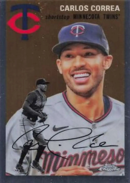 2023 Topps Chrome Platinum Anniversary #244 Carlos Correa EX Excellent Minnesota Twins Baseball Card - Baseball Card