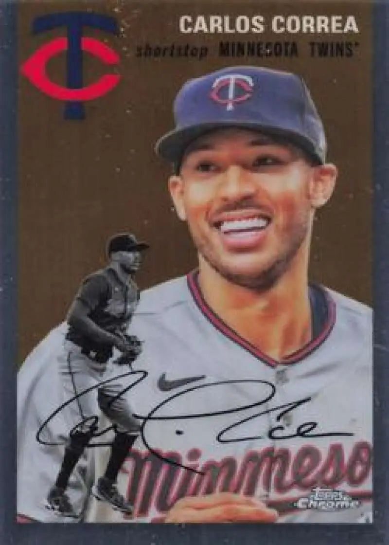 2023 Topps Chrome Platinum Anniversary #244 Carlos Correa EX Excellent Minnesota Twins Baseball Card - Baseball Card
