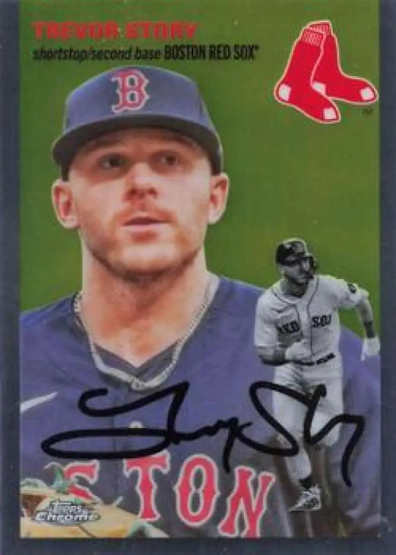 2023 Topps Chrome Platinum Anniversary #247 Trevor Story EX Excellent Boston Red Sox Baseball Card - Baseball Card