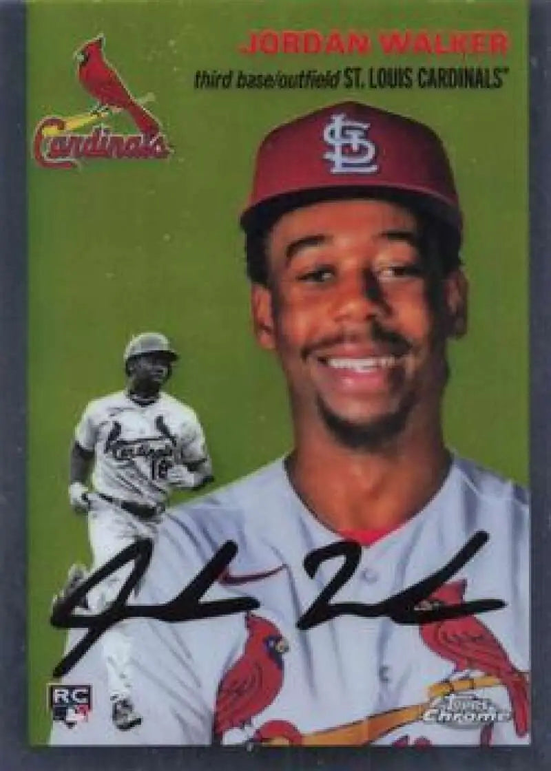 2023 Topps Chrome Platinum Anniversary #250 Jordan Walker EX Excellent RC Rookie St. Louis Cardinals Baseball Card