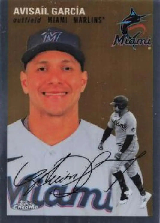 2023 Topps Chrome Platinum Anniversary #255 Avisail Garcia EX Excellent Miami Marlins Baseball Card - Baseball Card