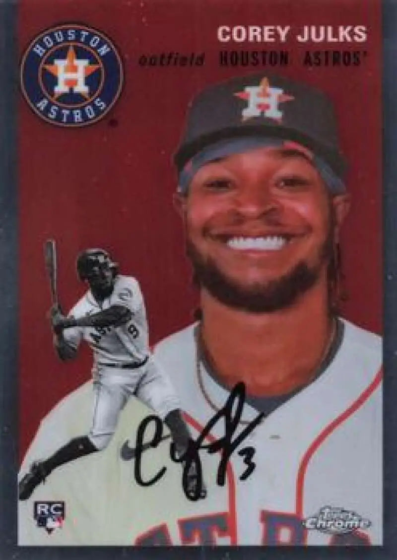 2023 Topps Chrome Platinum Anniversary #256 Corey Julks EX Excellent RC Rookie Houston Astros Baseball Card - Baseball