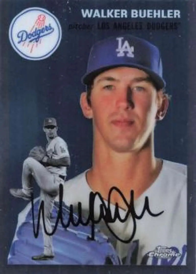 2023 Topps Chrome Platinum Anniversary #257 Walker Buehler EX Excellent Los Angeles Dodgers Baseball Card - Baseball