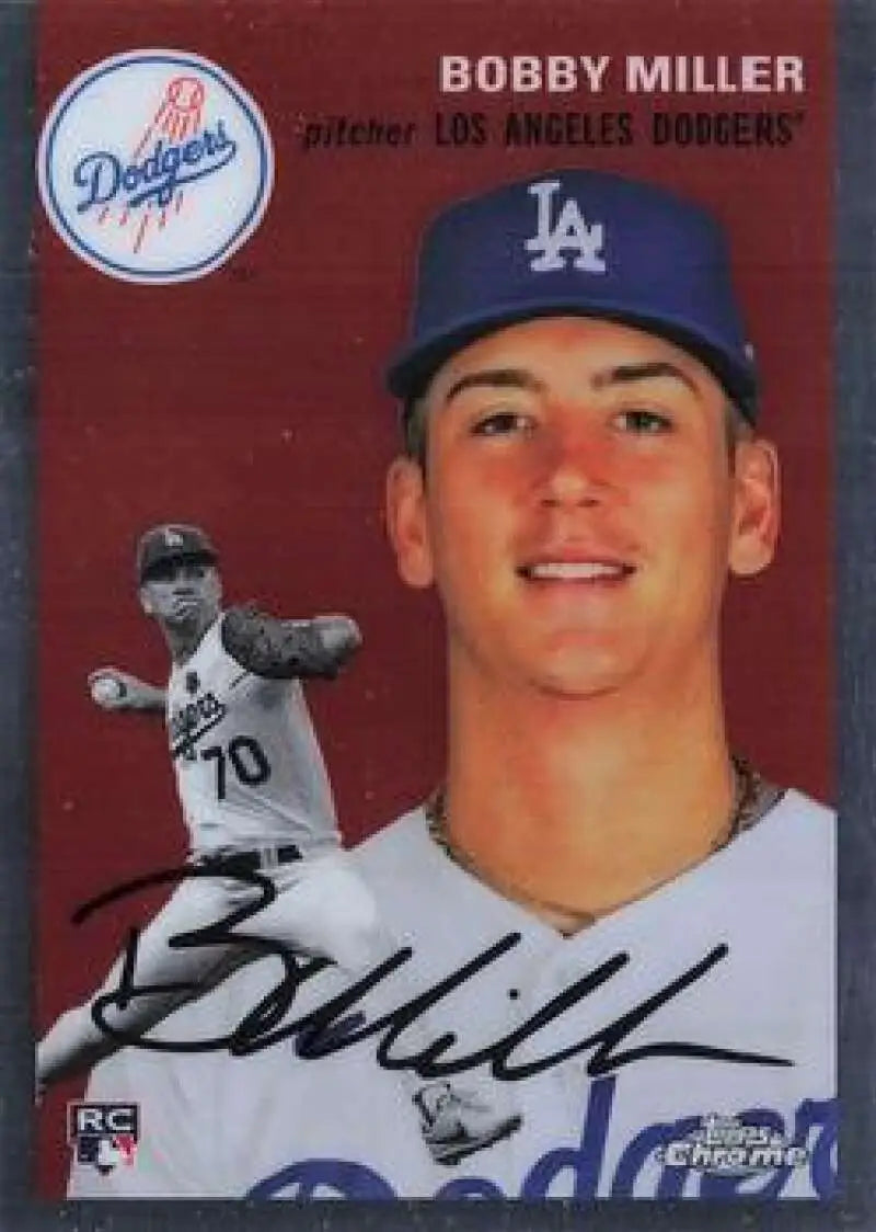 2023 Topps Chrome Platinum Anniversary #26 Bobby Miller EX Excellent RC Rookie Los Angeles Dodgers Baseball Card