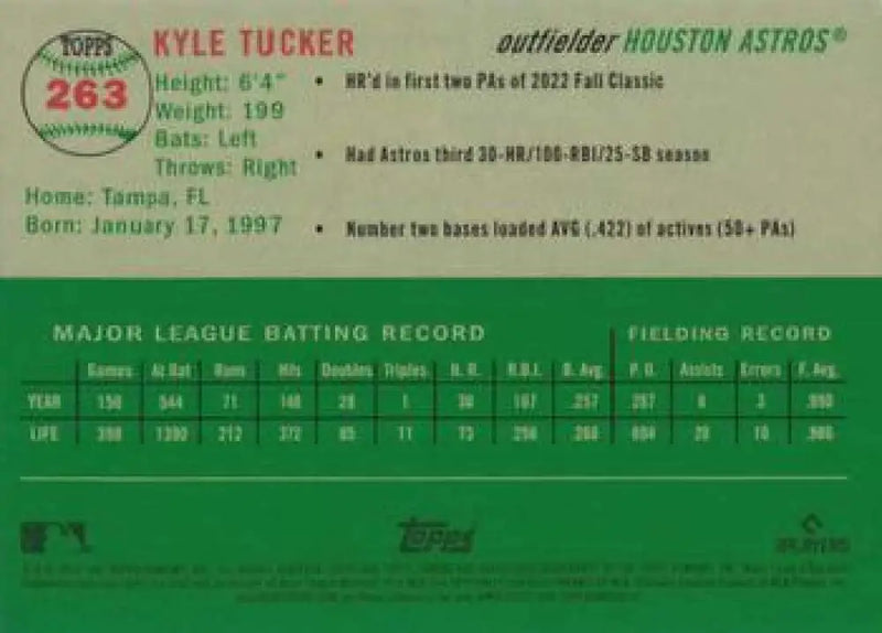 2023 Topps Chrome Platinum Anniversary #263 Kyle Tucker EX Excellent Houston Astros Baseball Card - Baseball Card Single