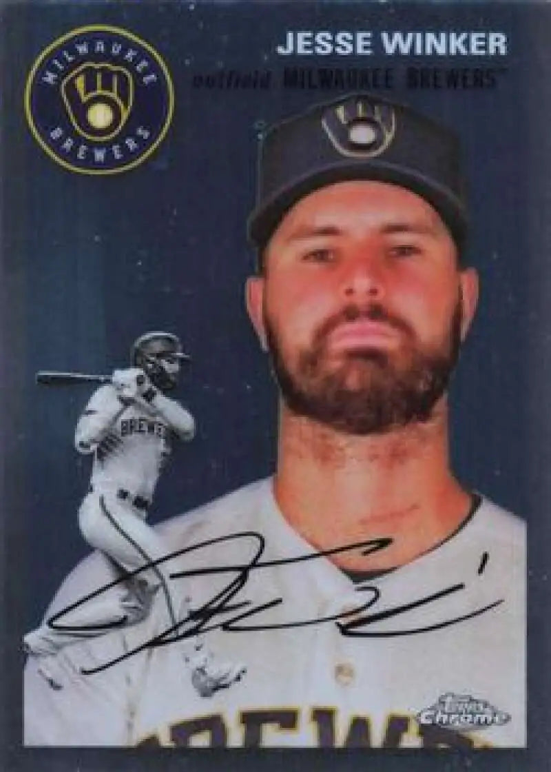 2023 Topps Chrome Platinum Anniversary #264 Jesse Winker EX Excellent Milwaukee Brewers Baseball Card - Baseball Card