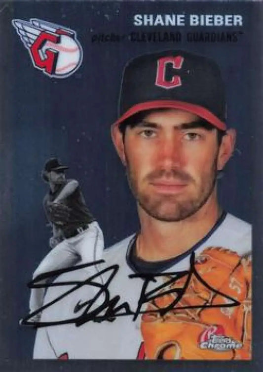 2023 Topps Chrome Platinum Anniversary #274 Shane Bieber EX Excellent Cleveland Guardians Baseball Card - Baseball Card