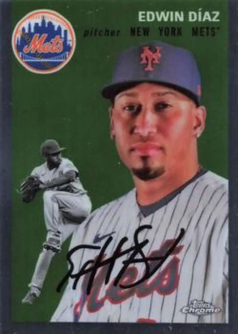2023 Topps Chrome Platinum Anniversary #275 Edwin Diaz EX Excellent New York Mets Baseball Card - Baseball Card Single