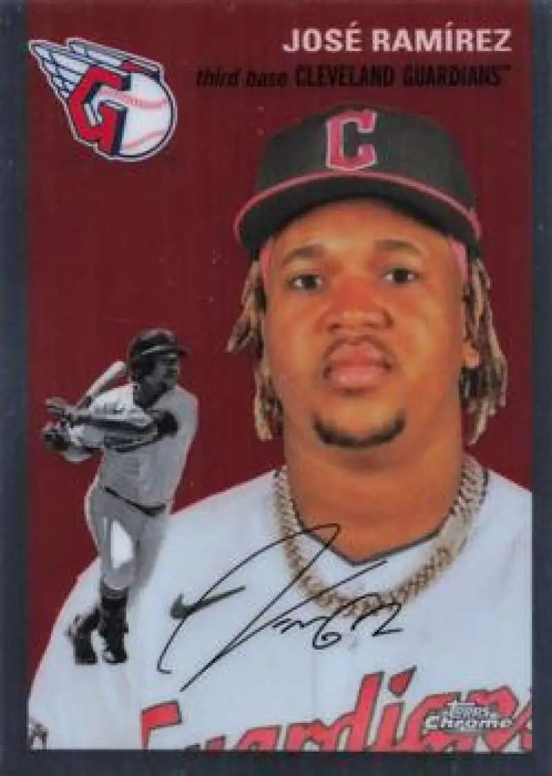 2023 Topps Chrome Platinum Anniversary #279 Jose Ramirez EX Excellent Cleveland Guardians Baseball Card - Baseball Card