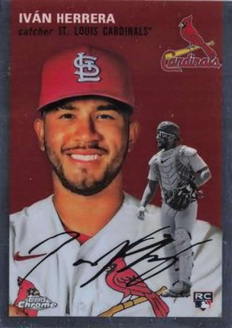 2023 Topps Chrome Platinum Anniversary #28 Ivan Herrera EX Excellent RC Rookie St. Louis Cardinals Baseball Card