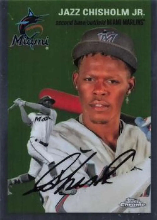 2023 Topps Chrome Platinum Anniversary #282 Jazz Chisholm Jr. EX Excellent Miami Marlins Baseball Card - Baseball Card