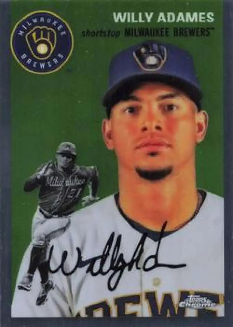 2023 Topps Chrome Platinum Anniversary #283 Willy Adames EX Excellent Milwaukee Brewers Baseball Card - Baseball Card