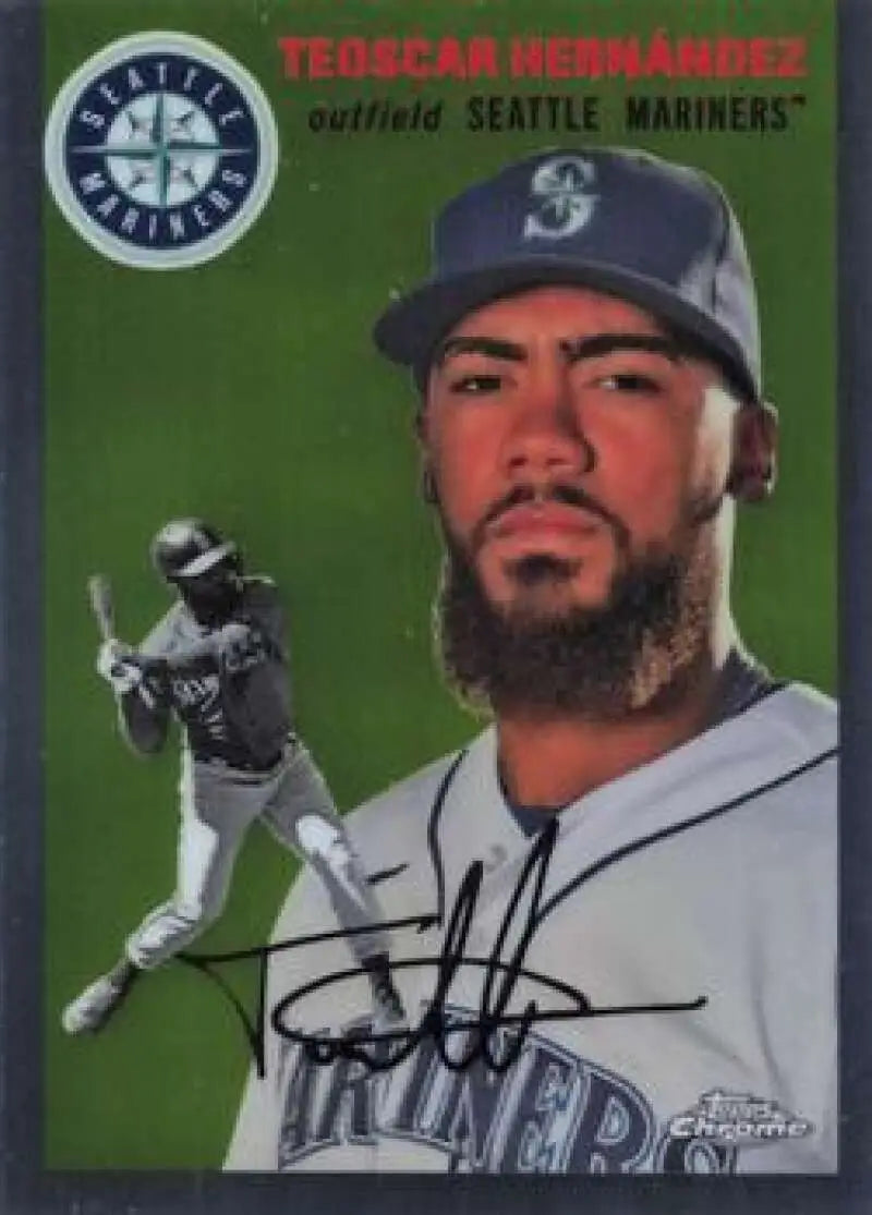 2023 Topps Chrome Platinum Anniversary #303 Teoscar Hernandez EX Excellent Seattle Mariners Baseball Card - Baseball