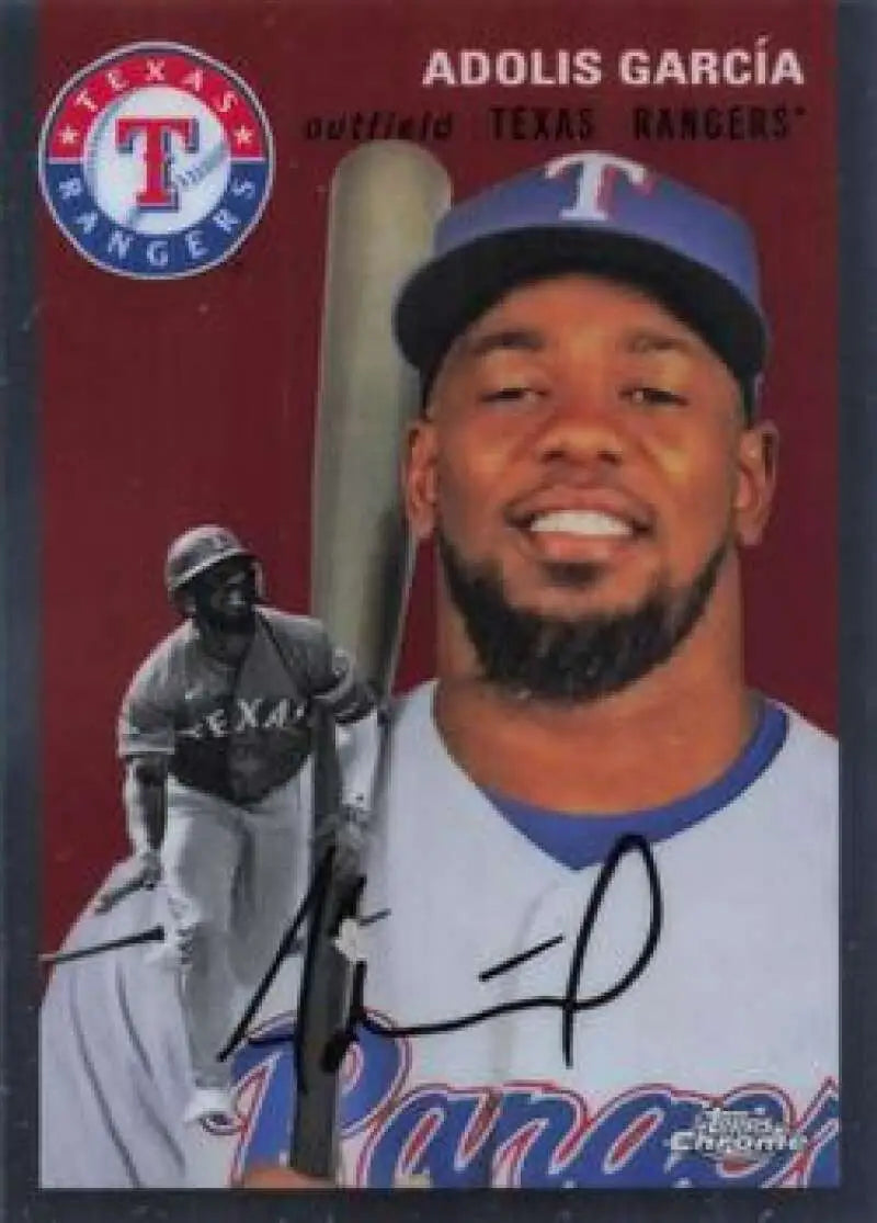 2023 Topps Chrome Platinum Anniversary #309 Adolis Garcia EX Excellent Texas Rangers Baseball Card - Baseball Card