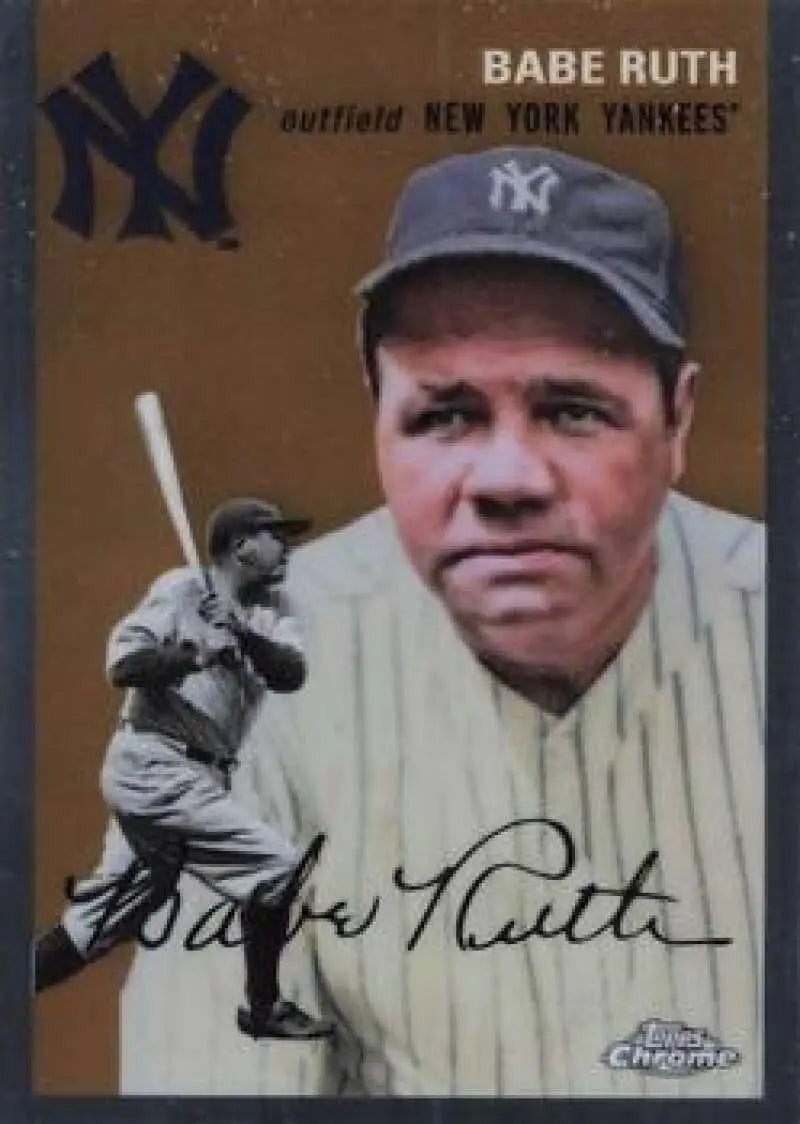 2023 Topps Chrome Platinum Anniversary #312 Babe Ruth EX Excellent New York Yankees Baseball Card - Baseball Card Single