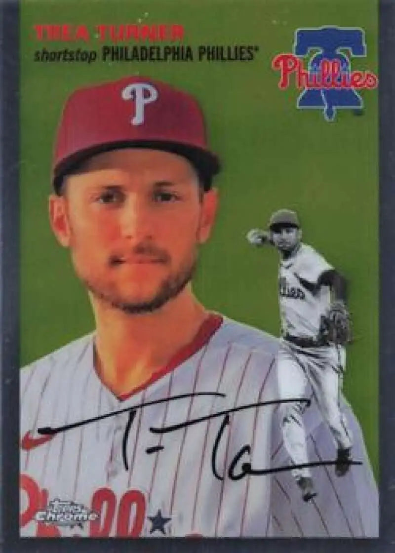 2023 Topps Chrome Platinum Anniversary #315 Trea Turner EX Excellent Philadelphia Phillies Baseball Card - Baseball
