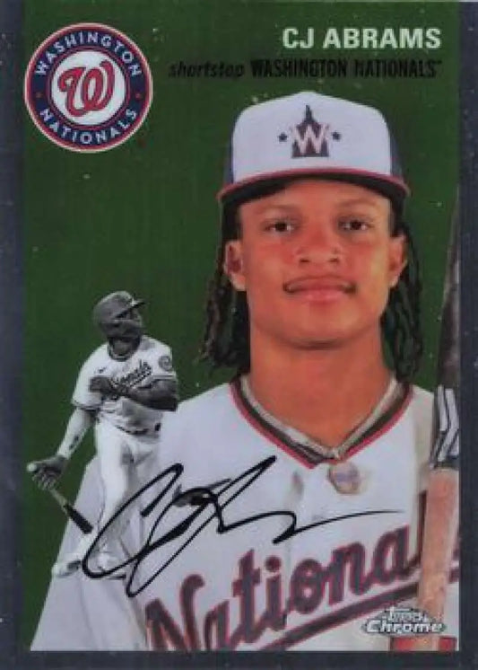 2023 Topps Chrome Platinum Anniversary #319 CJ Abrams EX Excellent Washington Nationals Baseball Card - Baseball Card