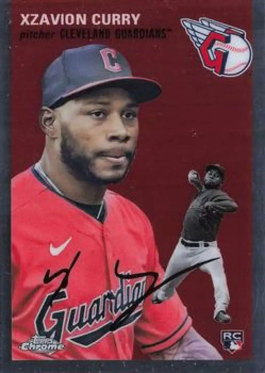 2023 Topps Chrome Platinum Anniversary #32 Xzavion Curry EX Excellent RC Rookie Cleveland Guardians Baseball Card