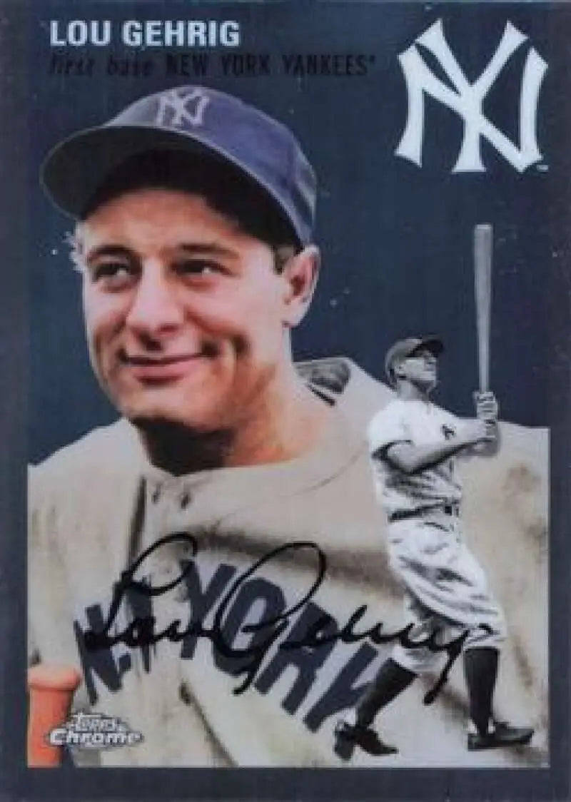 2023 Topps Chrome Platinum Anniversary #325 Lou Gehrig EX Excellent New York Yankees Baseball Card - Baseball Card
