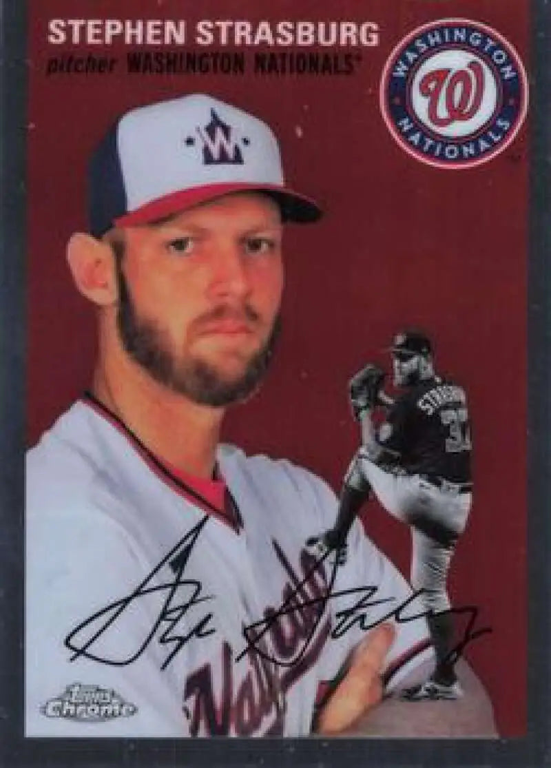 2023 Topps Chrome Platinum Anniversary #328 Stephen Strasburg EX Excellent Washington Nationals Baseball Card