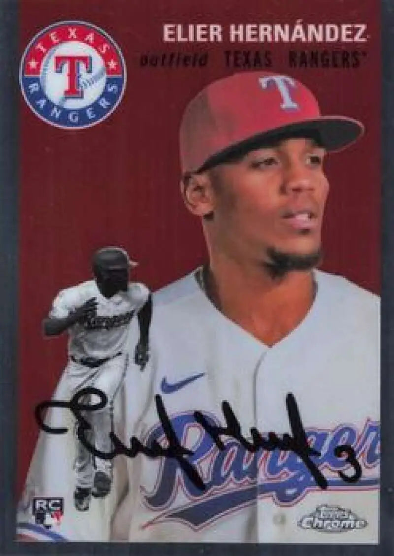 2023 Topps Chrome Platinum Anniversary #33 Elier Hernandez EX Excellent RC Rookie Texas Rangers Baseball Card
